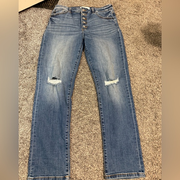 Kancan high rise button fly straight jeans 13 30 - Picture 2 of 5
